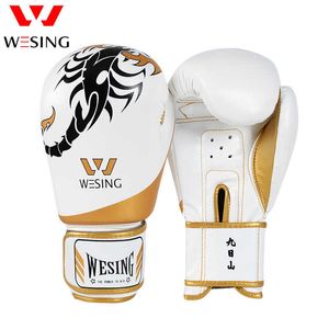 Equipamento de proteção Luvas Wesing Luvas de Boxe manoplas boxeo Training Punch Mitts luva boxe guantes boxeo Sanda Muay Thai Luvas HKD230718