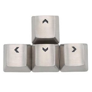 teamwolf stainless steel MX Keycap silver color metal keycap for mechanical keyboard gaming key arrow key light through back lit Y291k