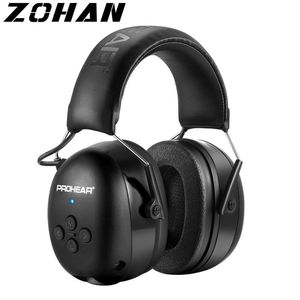 Ear Muffs Zohan Elektronik Kulaklık 5.0 Bluetooth Kulaklıklar Müzik Güvenliği Gürültü azaltma Şarjı için İşitme Koruma Kulaklıkları 230717