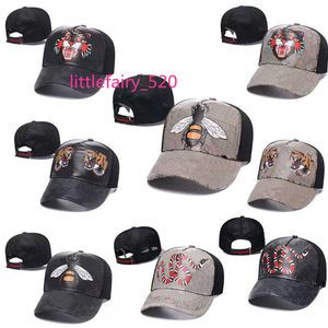 Ball Caps Designer Mens Baseball Caps woman Brand Tiger Head Hats bee snake Embroidered bone Men Women casquette Sun Hat gorras Sports mesh trucker Cap hot sale 2023