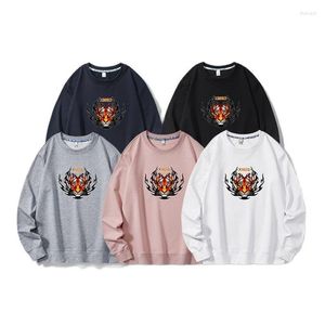 Männer Hoodies Sweatshirt Männer Frauen Herbst 2023 Tiger Gedruckt Mode Unterhemd Mantel Punk Gestrickte Pullover Männliche Koreanische Paar Kleidung