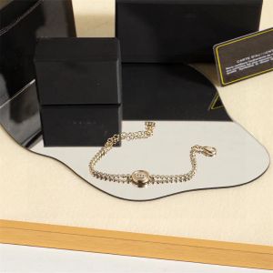 Designer chokers halsband kvinnor diamant hänge halsband guld lyx modesmycken c shinny bröllop juveler choker pärlkedjor 237181c