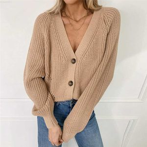 Kvinnors tröjor 2023 Kvinnor Cardigan Winter Cashmere Sweater Långärm V Neck Woman's Sweater Cardigans Jersey Knit Jumpers Pull Femme Coat L230718