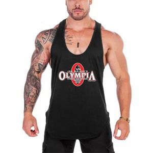 Men's Tank Tops Muscle Guys Workout Gym Clothing Bodybuilding Mesh Tank Top Men Singlets Fashion Sleeveless Fitness Quick-drying Stretch Vest 230717