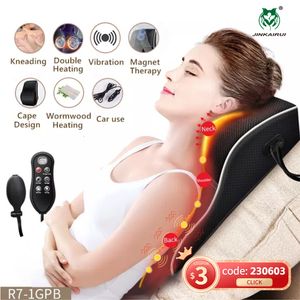 Massaging Neck Pillowws est Remote Control Car Home Dual Use Massage Pillow Protable Neck Back Shoulder Waist Body Massager Gift Relief Pain Fatigue 230718