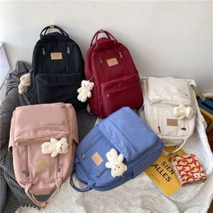 JULYCCINO Multifunktions-Doppelreißverschluss-Damen-Rucksack, Teenager-Mädchen, Laptop-Rucksack, Studenten-Umhängetasche, koreanischer Stil, Schultaschen-Zubehör (Gepäck) (Koffer).