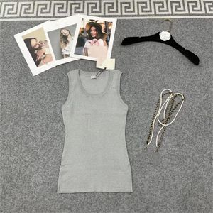 Women Knits Tank Tops Designer Vests ärmlös Vest Sexig Camis Soft Women Vest Clothing Top Off Axla Black Tank Top Casual Sleeveless Backless Plus Size S-L