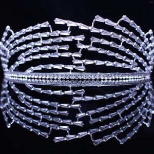 Hair Clips Elegant Crown Women's Accessories Headwear Wedding Bride's Band Engagement Jewelry Crystal Party Birthday