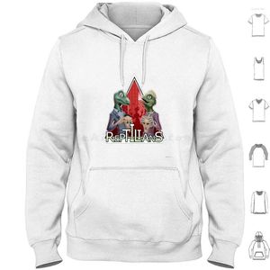 Erkek Hoodies Sürüngenler Uzun Kollu Sürüngen UFO Kertenkele Kılık Kılıf Shapeshifter Crown Suit ve E T Ekstrater