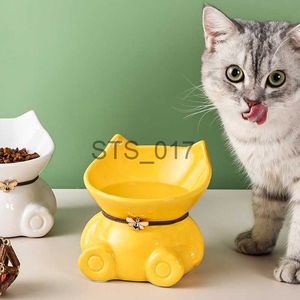 Hundskålar matare andra husdjur levererar nya husdjur katt skål keramik mat kruka sned mun hund dricka fontän hög fotskydd cervikal ryggkotor kattunge leveranser x