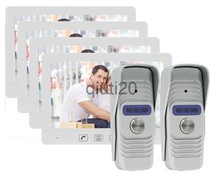 Andra intercoms Access Control Zhudele 10.1 '' Video Door Phone Video Intercom Handsfree Doorbell Waterproof HD CCD Camera 2to4 Security Access System X0718