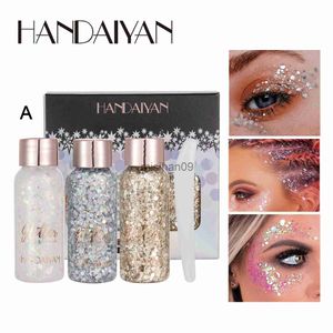 Другое макияж 3pcs eye glitter nail Hair Haul Coade Faceme Heals Gel Art Seare Sequint Cream Diamond Jewels Festival Festival J230718