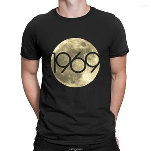 Men's T Shirts 50Th Anniversary Apollo 11 1969 Moon Landing Black T-shirt Summer Street Men Fashion Solid Logo Tee