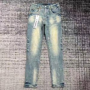 2023 Purple-Bran* Мужчины Дизайнерские антижирующиеся стройные джинсы Casual Jeans PU2023900 Размер 30-32-34-36-3879QH