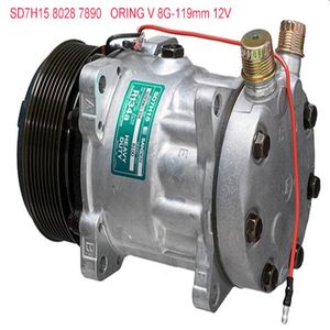 Biltillbehör Sanden Compressor SD7H15 7890 8230 8028 7244 4711 4660 ORING VERTICAL 8G-119MM 12V293T