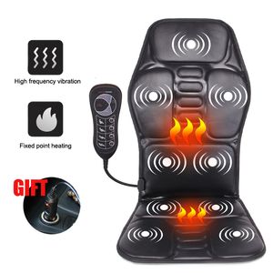 Back Massager Electric Car Massage Chair Neck Back Massager Pad Heating Vibrating Body Massage Cusion Home Car charging Relax Mat 230718