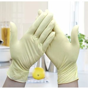 Rękawiczki jednorazowe 100pcs/pudełko Lateksowe Rękawiczki fabryczne Salon Garden Garden Gloves Universal dla najwyższej jakości lewej i prawej ręki