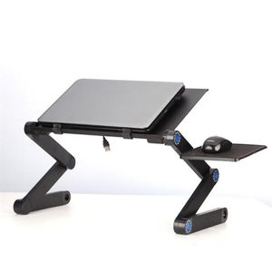 Lega di alluminio Scrivania per laptop Pieghevole Tavolo portatile Supporto per notebook Letto Divano Vassoio Porta libri Tablet PC Stand275B