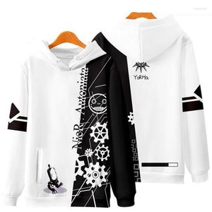 Moletons Masculinos 3D Anime NieR:Automata Cosplay Traje Crianças Meninos Meninas Moletom Com Capuz Feminino Masculino Casuais Moletons com Capuz