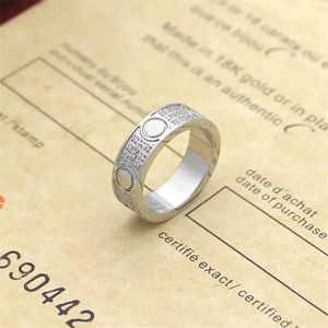 Rings for women crb carter love wedding band stainless steel jewelry silver gold men screwdriver ring luxury designer fashion engagement jewellry 4083400 real box