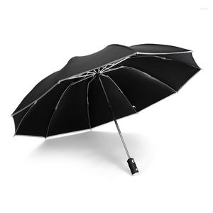 Umbrellas Double Layer Windproof Umbrella Folding Automatic Ultraviolet Protection Parasol Large Rain Business