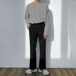 Abiti da uomo 2023 Pantaloni stile coreano Vita alta Abbigliamento da lavoro Casual Streetwear Pantaloni skinny da uomo tinta unita N61