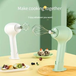 Trådlös bärbar elektrisk matblandare 3 Hastigheter Automatisk vispdik Egg Bakning Bakning Cake Cream Whipper Köksverktyg