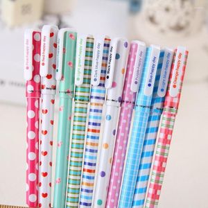 10pcs/lot Cute Office School Accessories 0.38mm Pen Nice Gel Pens Colorful Gift Plastic Small Polka Dots Fresh