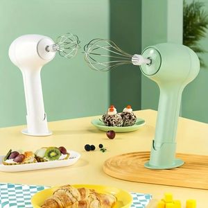 Wireless Electic Egg Beater, 3 Speeds Automatic Stainless Steel 304 Handheld Electric Blender For Whipping And Mixing Cookies, Brownies, Cakes, Dough, Batters,