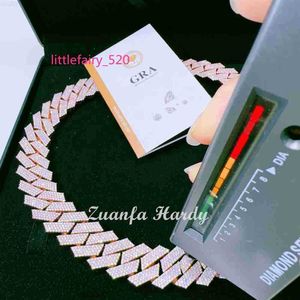 Pendant Necklaces Pass Diamond Tester Necklace 19mm Vvs Moissanite Iced Out Cuban Chain 925 Silver Heavy Hip Hop Jewelry Prong Setting Cuban Link