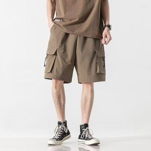 メンズショーツ2023夏の細い男性ルーズカジュアル膝貨物ヒップホップストリートウェアオスのズボンC0017