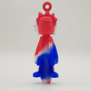 Ny stylingläge Silikonrör mini Bubbler Slang Multi Color Silicone Oil Drill With Glass Bowl Rökningsrör