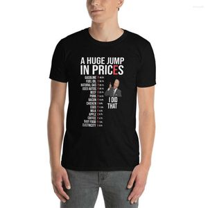 Camisetas Masculinas Joe Biden Preços Altos Inflação Economia Ruim Gás Desemprego Eu Fiz Isso Camiseta Masculina Manga Curta Casual Algodão