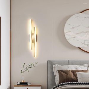 Duvar lambası minimalist nordic oturma odası kanepe arka plan ışık led şerit atmosfer yaratıcı çizgi yatak odası başucu