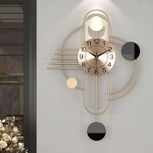Zegarki ścienne metalowy zegarek cyfrowy nordycka wielka estetyczna akcesoria do projektowania domu horloge murale drewno