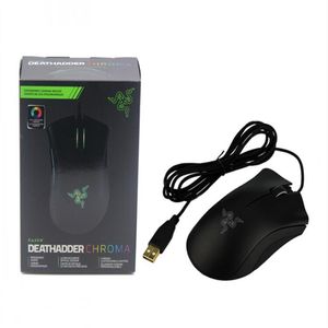 Orijinal Değil Razer Deathadder Chroma USB Kablolu Optik Bilgisayar Oyun Fare 10000dpi Optik Sensör Fare Razer Deathadder Gaming256p