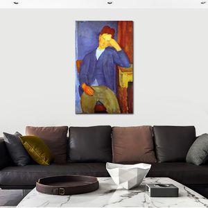 Beautiful Woman Canvas Art Study Room Decor the Young Apprentice Amedeo Modigliani Painting Handmade High Quality