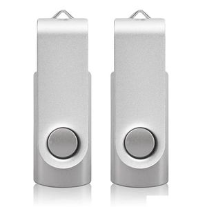 Silver 32GB USB 2 0 Flash Drives Rotativos Swivel Thumb PenDrives 16GB Folding Memory Stick para Computador Laptop Macbook Tablet314j