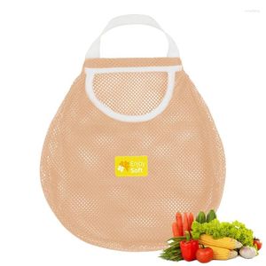Storage Bags Hangings Mesh Bag For Kitchen Reusable Onion Potato Wall Type Polyester Onions