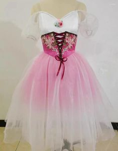 Stage Wear Ballet Costume Custom Off Notes Daughter Performance Dress Peasant Giselle Guberia Pink Tulle