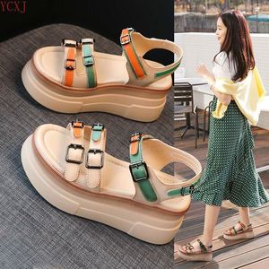 Sandaler Kvinnor Roman Summer Casual Sports Beach Shoes Thick Sole Retro Style Platform Women