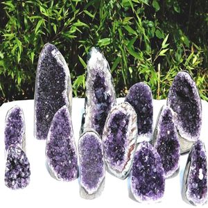 Natural Amethyst geode quartz cluster crystal specimen Healing2717