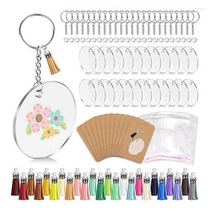 Storage Boxes 144 PCS Acrylic Keychain Blank Set Key Chain For Come With Bulk DIY Crafting