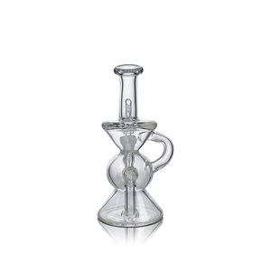 Waxmaid 5.3 inç Silgi Mini Clear Harsah Dab Rig Beher 4 Delik Türbin Sürkti Melekleri Cam Bongs Eşsiz Su Boru ABD Depo Perakende Sipariş Ücretsiz Nakliye