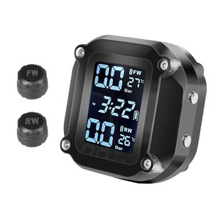 Sistema de monitoramento de pressão de pneus TPMS para motocicletas Sistema de alarme com display LCD de pneus 233T