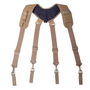 Hängslen utomhus justerbar utrustning Suspender X Type Tactics Sens Tactical Suspenders Men Duty Belt Harness Combat Readiness Strap 230717