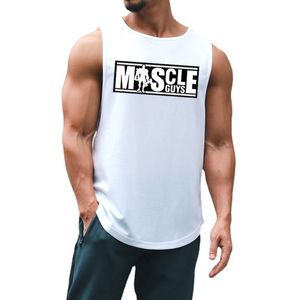 Erkek tank üstleri spor fitness egzersiz erkekler rahat moda kolsuz oneck gömlek yaz nefes alabilen hızlı kuru gevşek kas tekli 230717