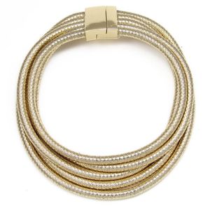 Maxi chokers mode magnet knapp flerskikt choker halsband hänge uttalande halsband kvinnor hel krage284k