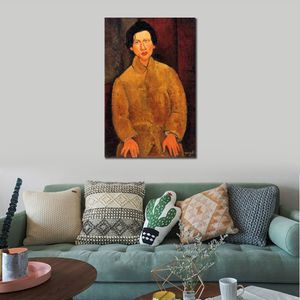 Modern Female Canvas Art for Music Room Decor Chaim Soutine Amedeo Modigliani Painting Handmade