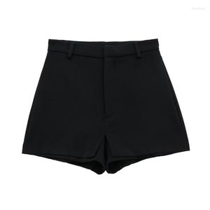 Pantaloncini da donna Vita alta Slim Fashion All-match Nero Culottes Summer Anti-light Temperament Sexy